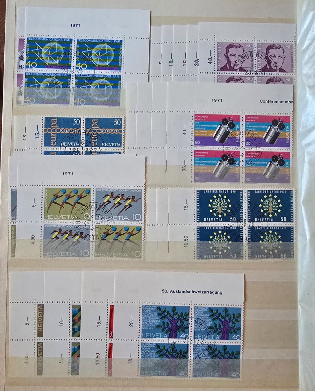 Tous les timbres: Sammlung Viererblocks ET Originalgummi – D'occasion à Duebendorf par Dguguseli 3
