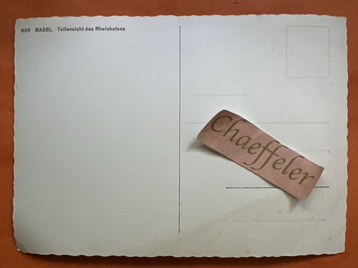 Cartoline postali: Postkarte Basel Teilansicht Rheinhafen  – Usato da Zürich venduto da Chaeffeler 1