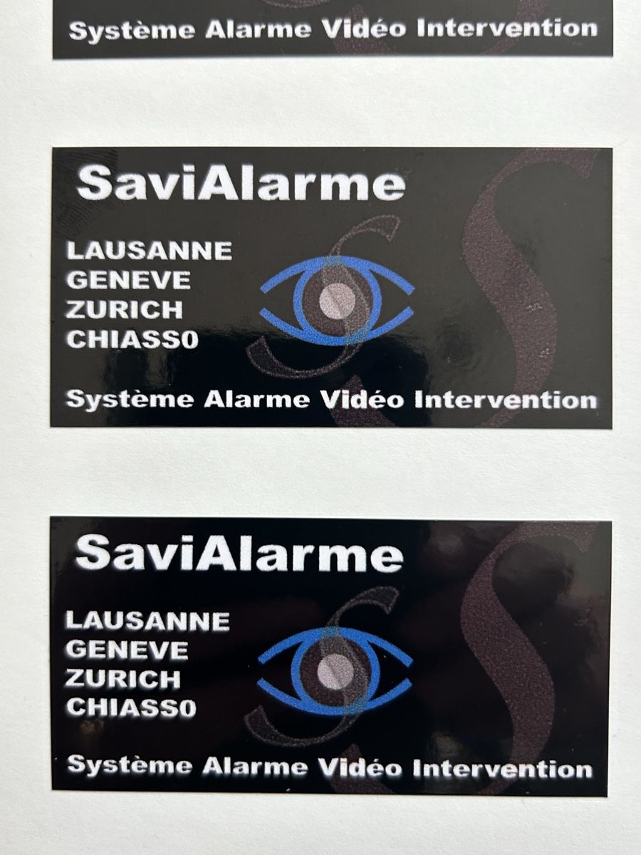 Alarmanlagen: Stickers système alarme – Neu (gemäss Beschreibung) aus Thierrens von Bigla 2