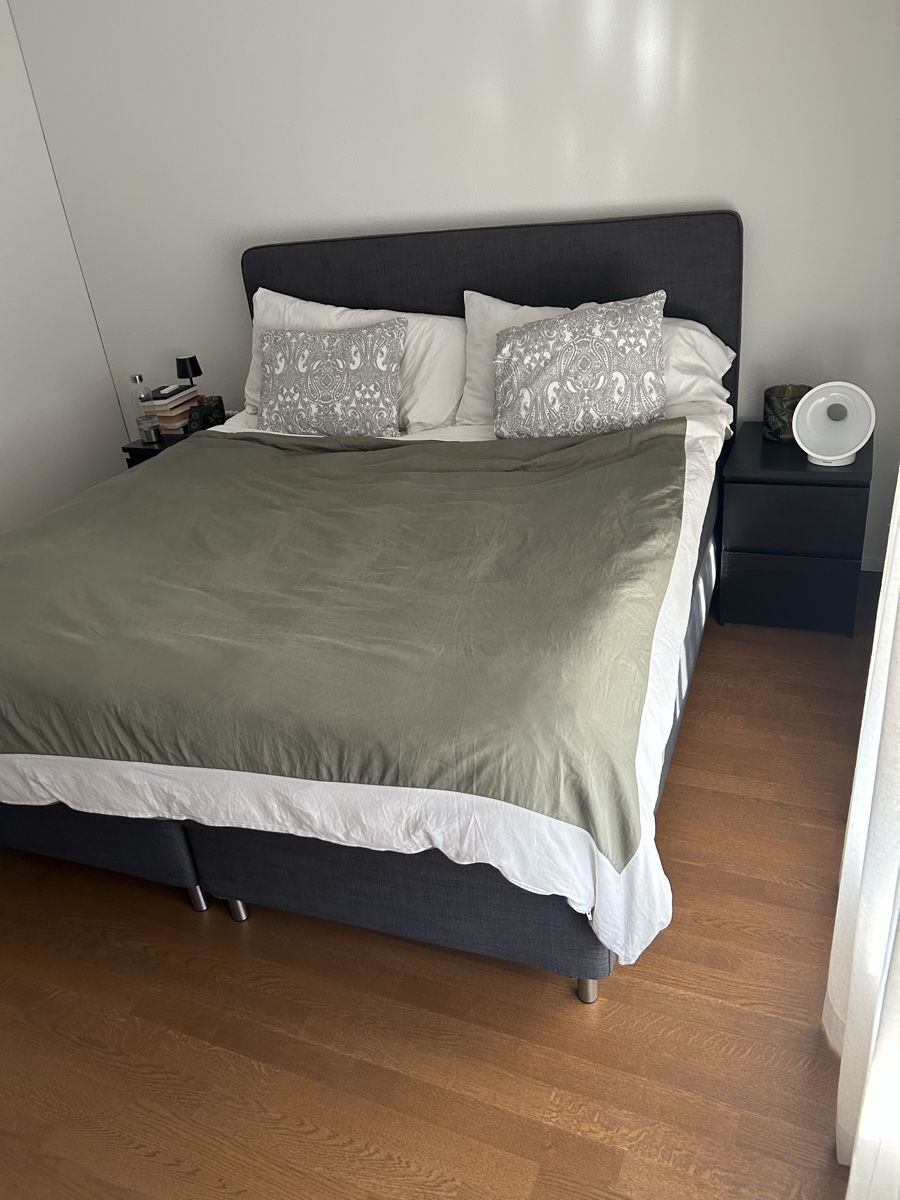 Ikea Lits: IKEA Boxspringbett 180x200cm, dunkelgrauer Stoff – D'occasion à Uitikon Waldegg par ste_tdk2 3