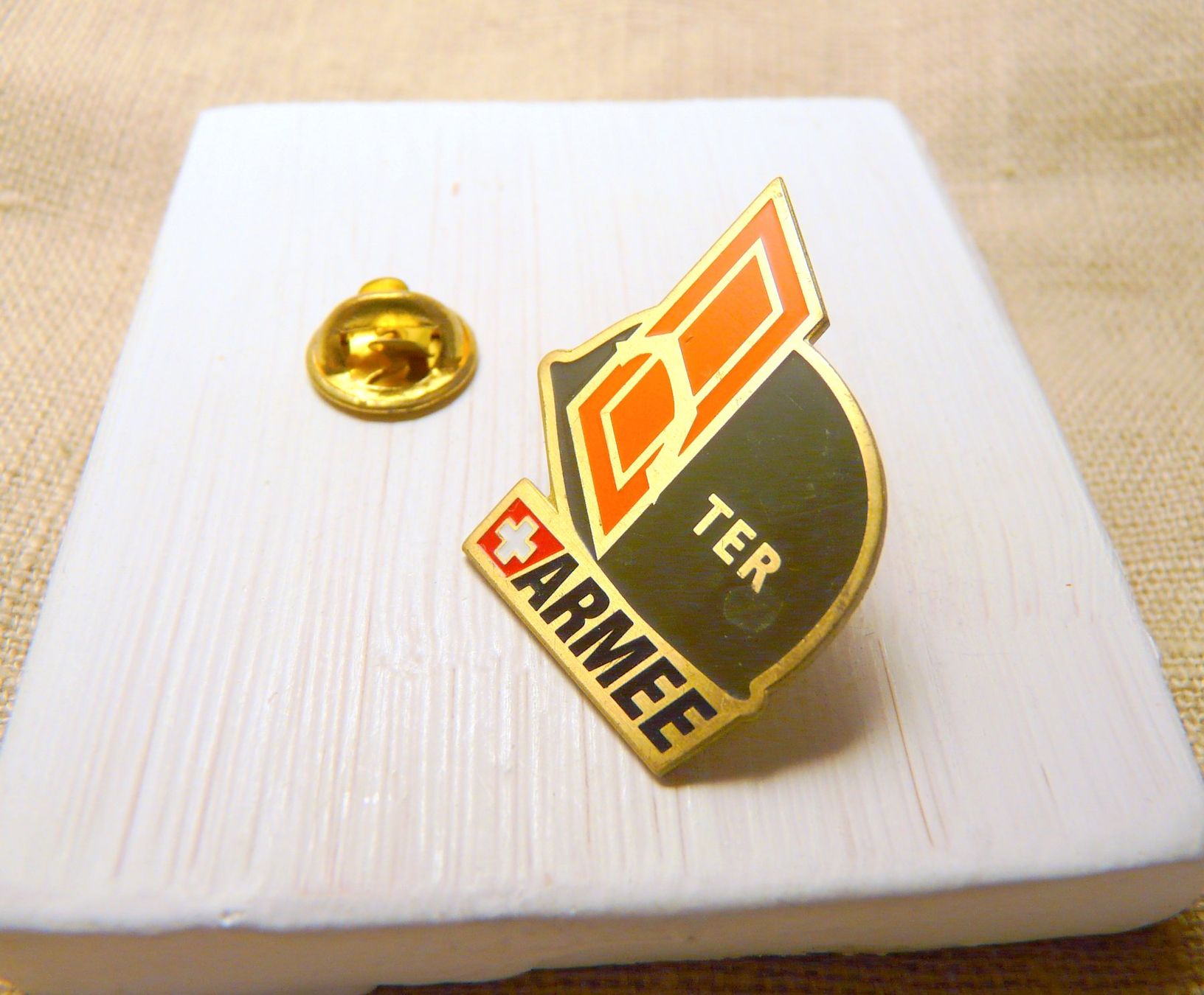Schweizer Armee Placchette & Badge: ❗ Schweizer Armee TER    +Versand Pin M14L.8 – Usato da Pully venduto da websurfer1 3