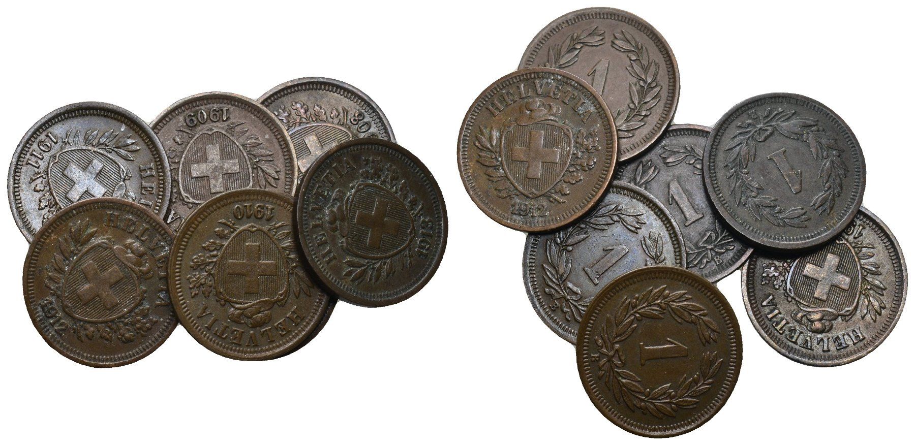 Tutti le monete: Schweiz 1 Rappen Lot – Usato da Bern venduto da numismatictops