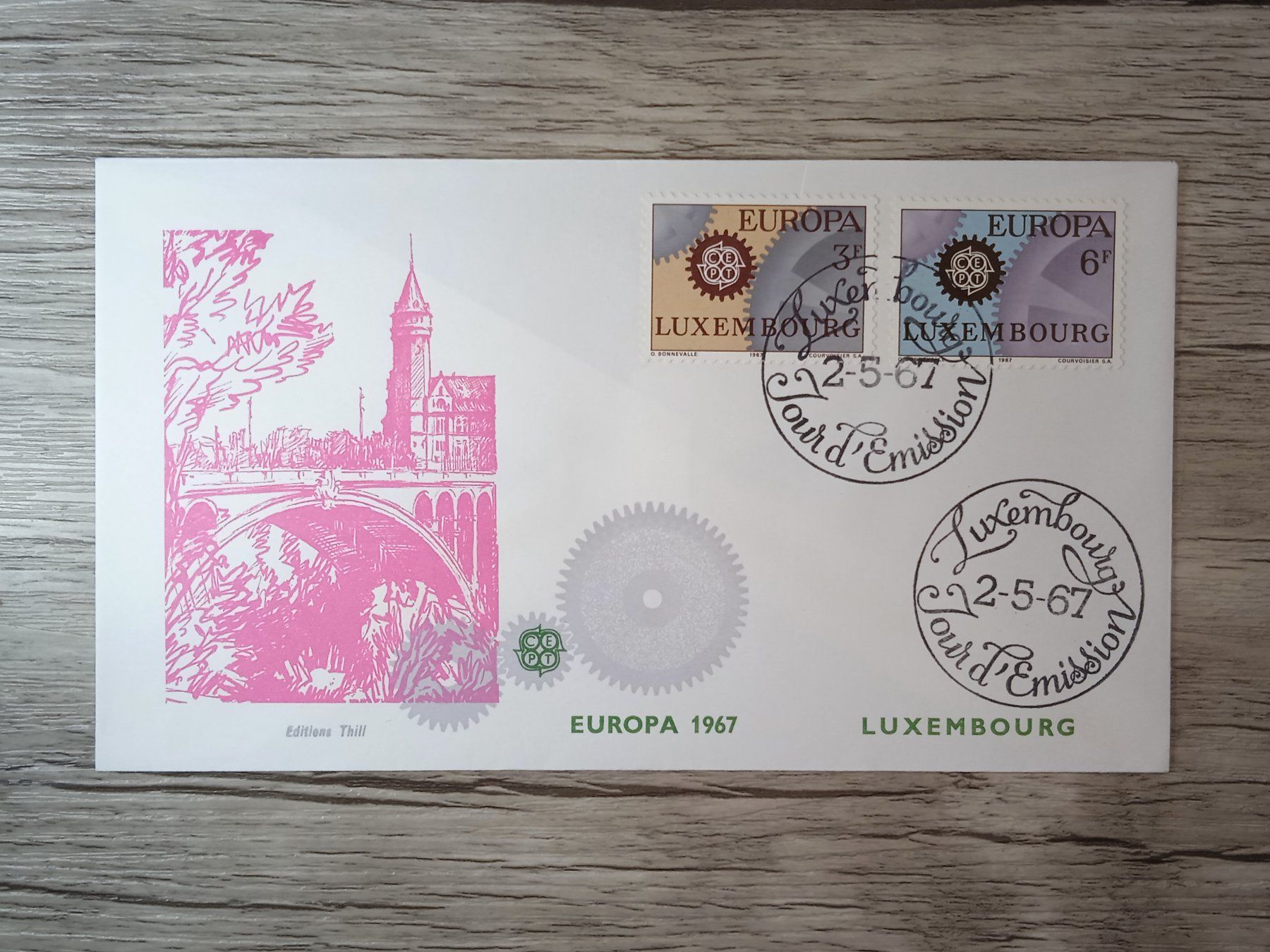 Tutti i francobolli: TR47 Enveloppe + Timbre Luxembourg 1967 – Usato da Cousset venduto da Patrick_Collections