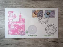TR47 Enveloppe + Timbre Luxembourg 1967