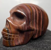 💀🖤 Eisentigerauge Schädel 390g