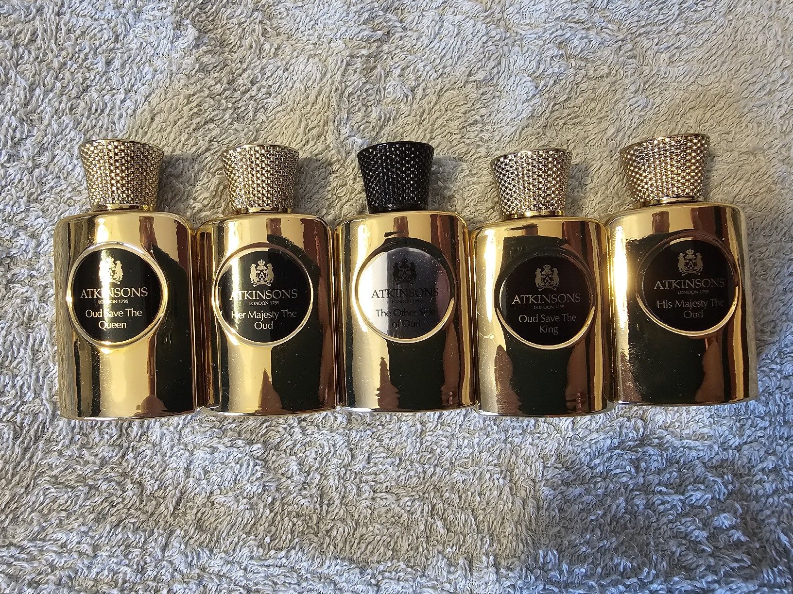 Atkinsons Parfum & Eau de Toilette: Atkinsons Oud Kollektion 5x 5ml – Gebraucht aus Gurmels von Bluebaer25