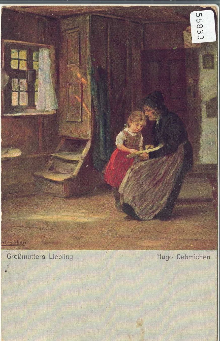 Cartoline postali: Hugo Oehmichen - Grossmutters Liebling – Usato da Ettingen venduto da Kartenplanet