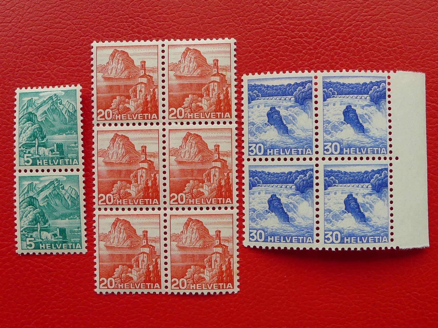 Alle Briefmarken: 1938+1942, Rollenmarken + AUFDRUCKE Kat: 200.- – Gebraucht aus Sursee von Luzernerraute