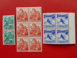 1938+1942, Rollenmarken + AUFDRUCKE Kat: 200.-