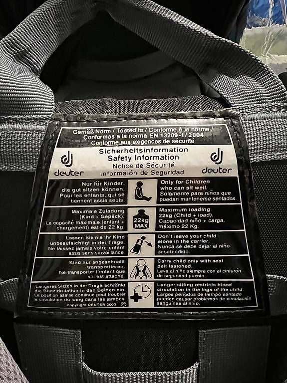 Deuter Marsupi portabebè: Deuter Comfort 2 – Usato da Zürich venduto da JeDuzurich86 4