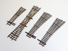 BEMO/SHINOHARA 4 x Weichen  - H0m