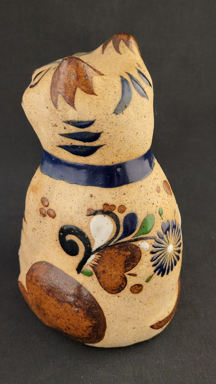 Statuette: Handgefertigte Ton-Katze MEXICO – Usato da Basel venduto da spinne02 4