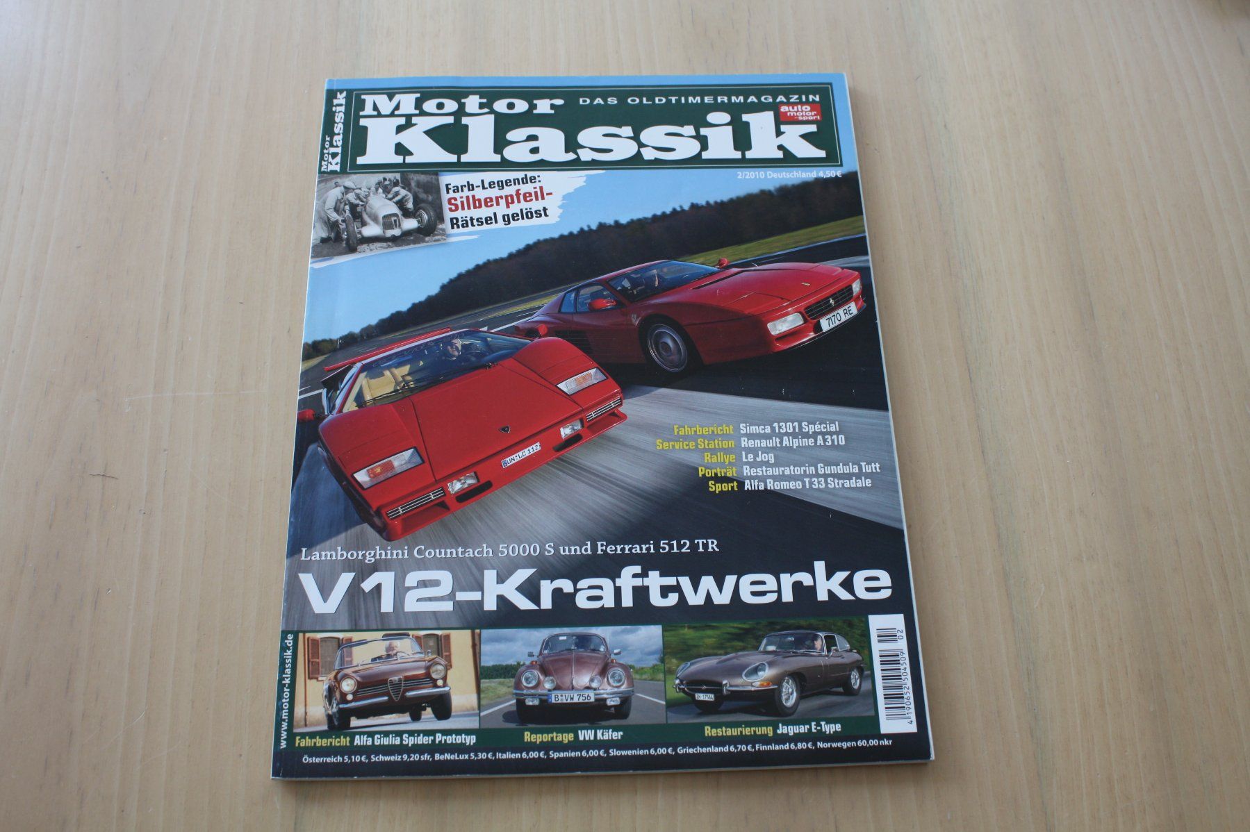 Riviste & Magazine: Motor Klassik 2/2010: Lamborghini Countach vs Ferrari 512TR – Usato da Wikon venduto da erwin400