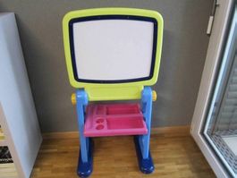 Tableau blanc/magnétique d'un côté et avec 2 pinces
