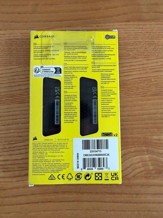 Corsair Vengeance DDR5 32GB (2x16GB) 6000MHz RAM (Neu (gemäss ...
