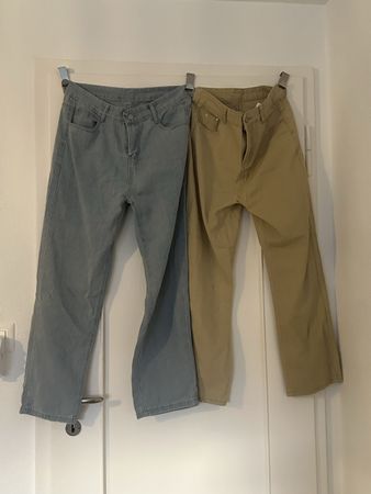 2 Jeans Hosen Damen Grösse M Hellblau Khaki NEU