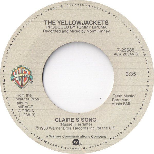 Dischi in vinile: Yellowjackets: Claire's Song 7" – Usato da Steinhausen venduto da Vilivinili