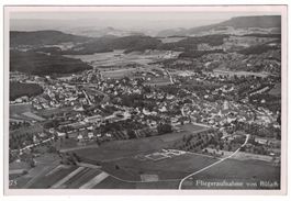 Fliegeraufnahme von Bülach um 1945
