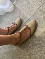 Damenschuhe Paul Green beige Grösse 38 flach mit Nieten