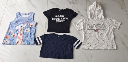 4 T-Shirts für Mädchen, Grösse140/164, Top Zustand!