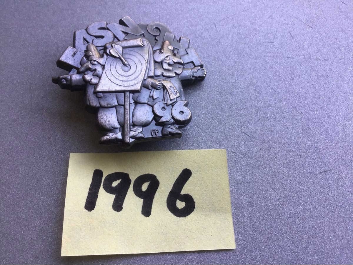 Basler Plaketten & Abzeichen: Baslerfasnachtsplaketten 1996 Silber – Gebraucht aus Arlesheim von printz01