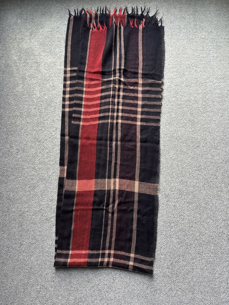 Foulard & Sciarpe: Schal, schwarz rot kariert, Fransen – Usato da Wangen SZ venduto da futura14 1
