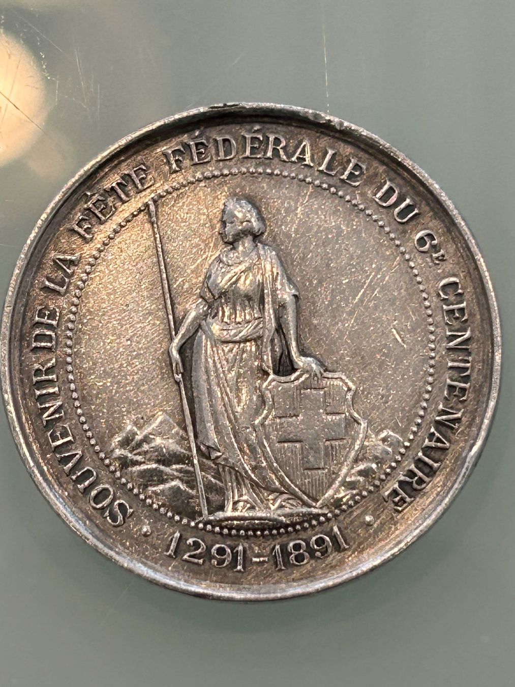 Medaillen: ALTE SILBER MEDAILLE 1891 – Gebraucht aus herisau von hb_gold