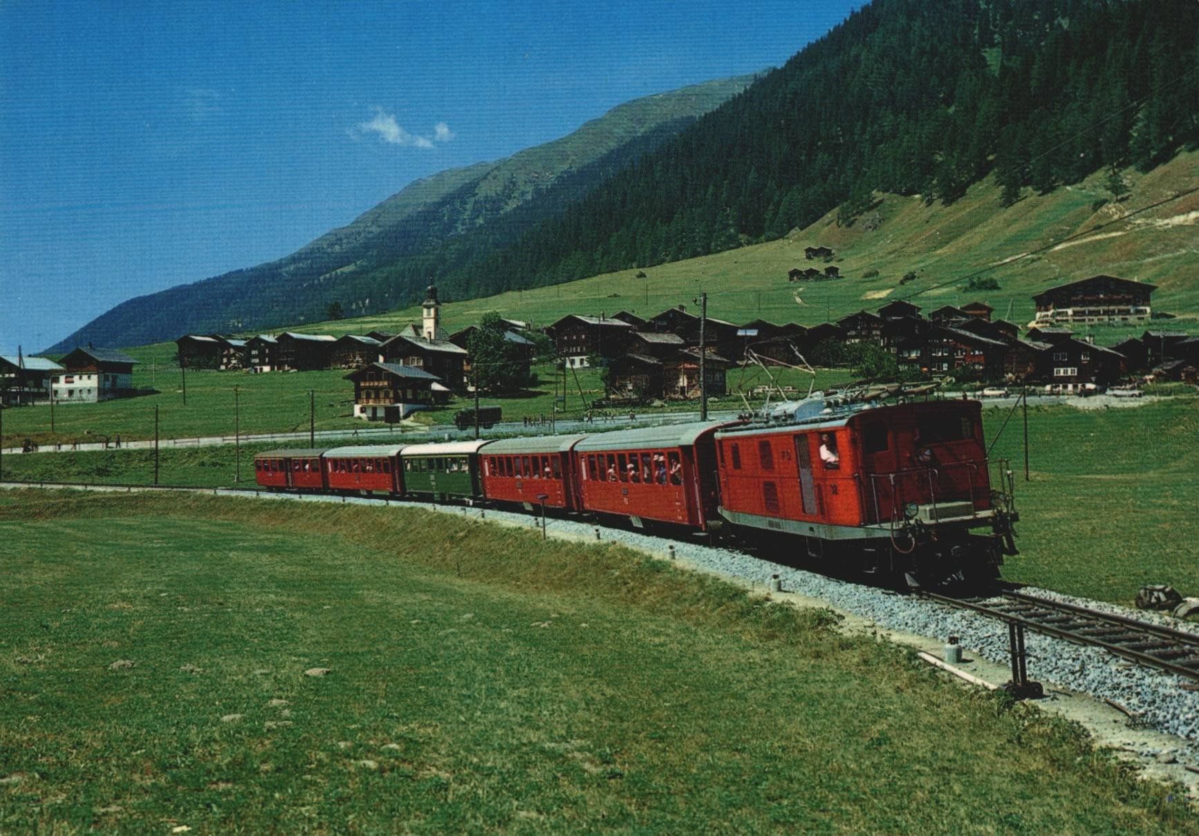 Cartoline postali: Ansichtskarte Furka-Oberalp-Bahn Gluringen gebraucht – Usato da Luzern venduto da Kartenansicht