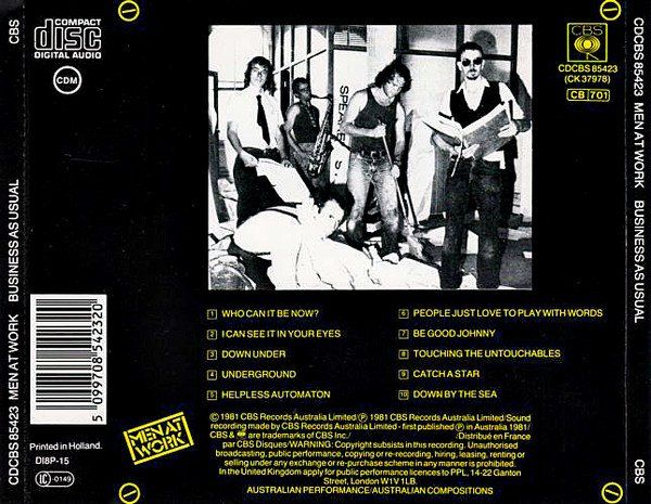 CD: Men At Work BUSINESS AS USUAL CD – Usato da Kandergrund venduto da Sososo 1