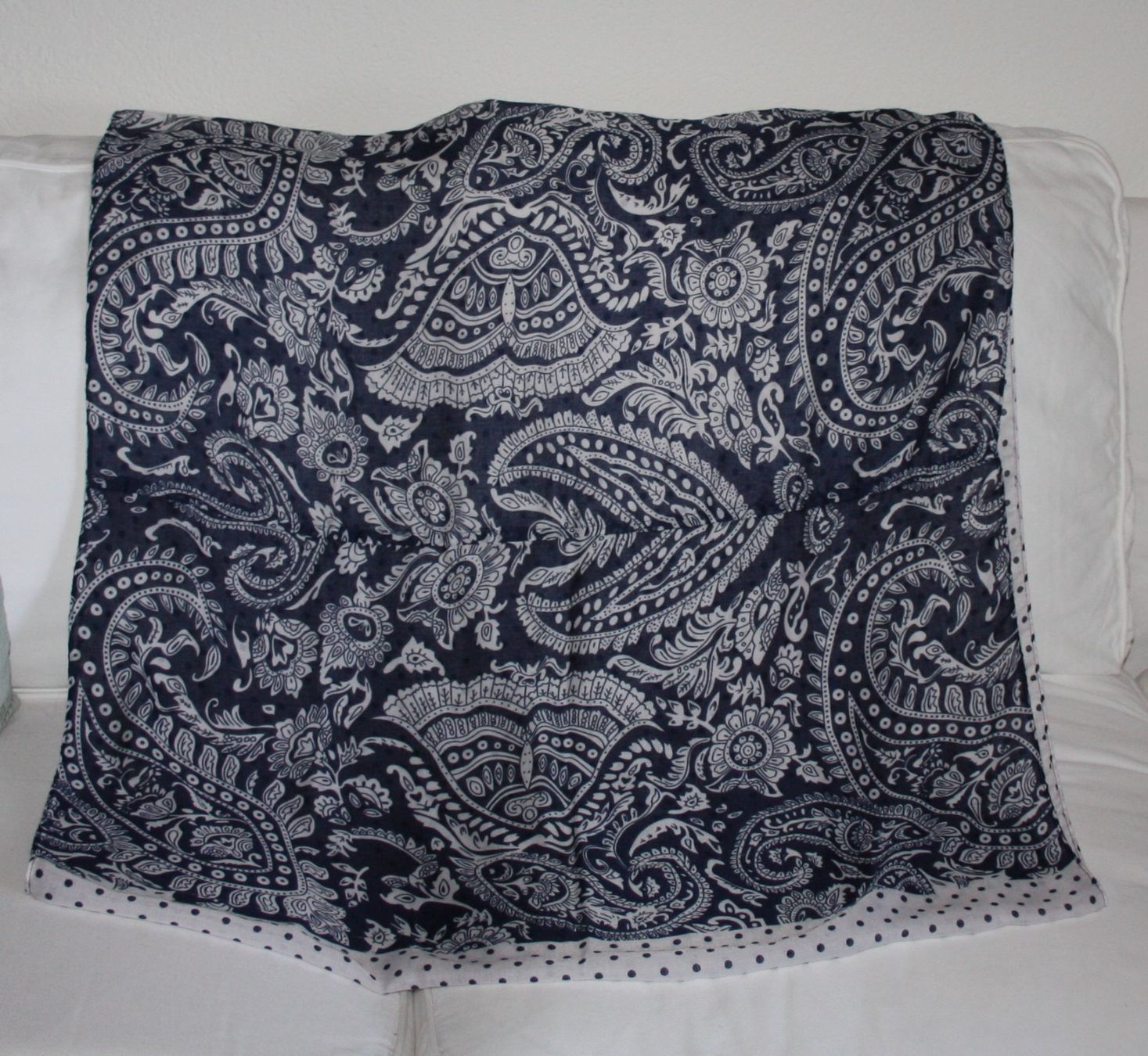 Foulards, Tücher & Schals: Foulard Tuch Schal Loop blau-weiss – Gebraucht aus Flüelen von Diversicum-Textil 3