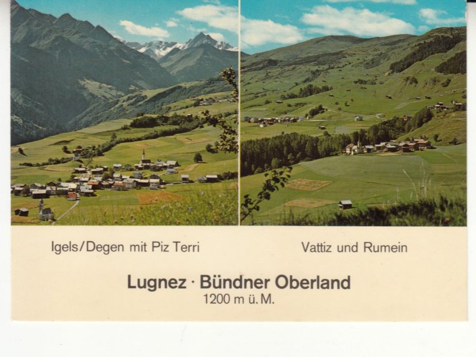 Cartoline postali: Lugnez ca. 1970 – Usato da Bürglen TG venduto da StampGraf