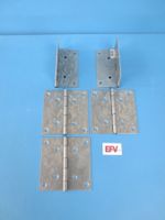 5 Stück Stahl- Scharnier verzinkt 100 x 100mm mit 8 Loch Neu
