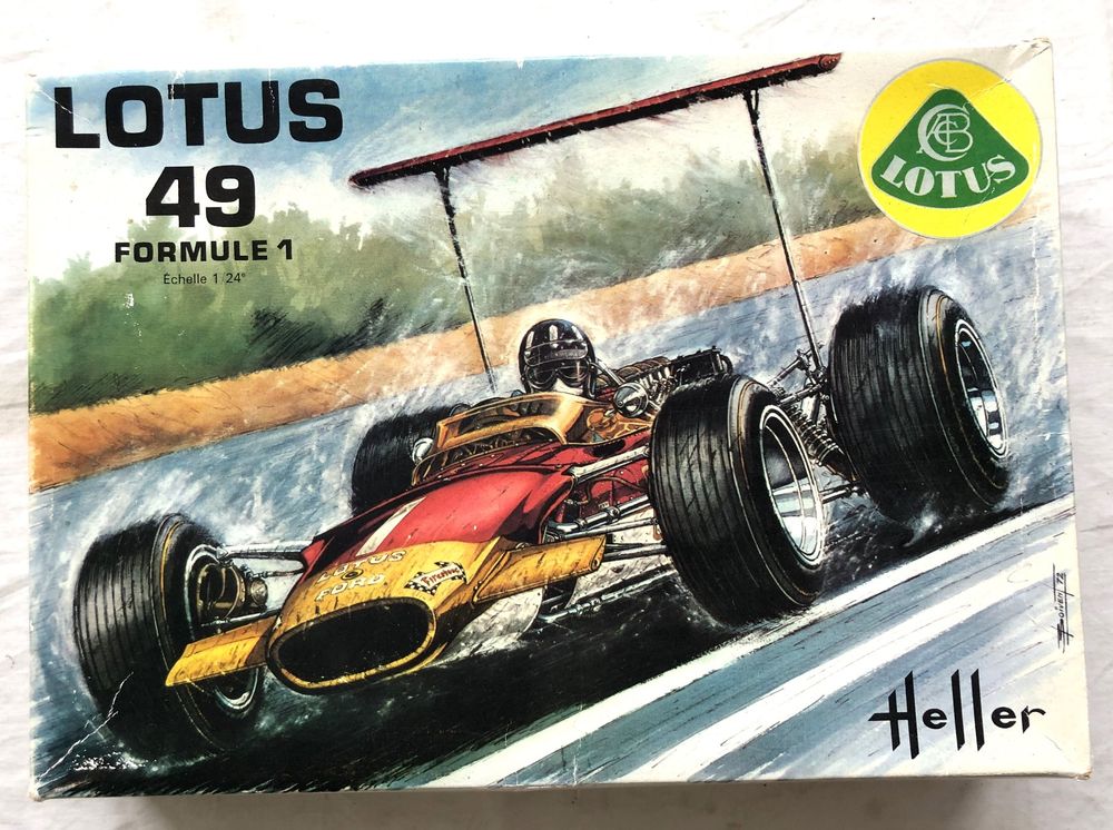 Old model car F1, Lotus 49, Heller, L756, vintage Plastic - Sold