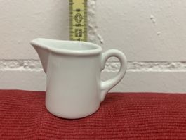 Miniature Creamer Pitcher, White Ceramic