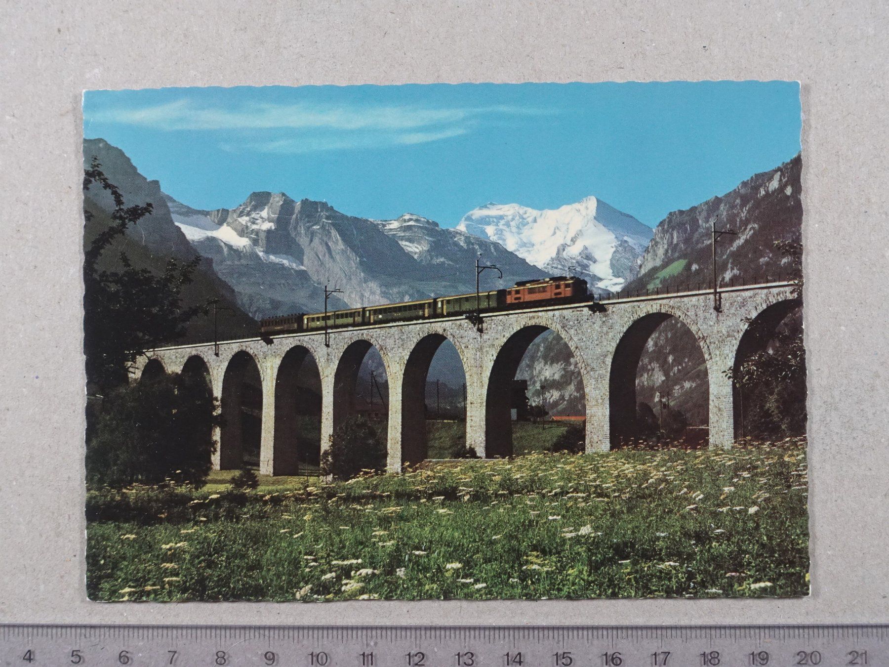 Cartoline postali: Frutigen, Viadukt, Lötschberg Bahn – Usato da Lenzburg venduto da fh1