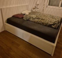 Doppelbett IKEA MALM (160 x 200cm, weiss, mit 4 Schubladen)