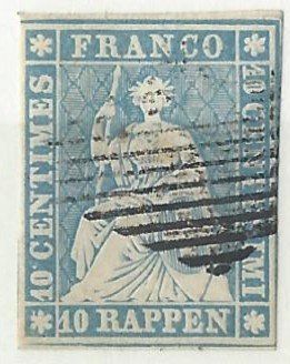 Tutti i francobolli: aa430/STRUBEL No 23 Ca  oblitéré. – Usato da Fleurier venduto da chrisssssss