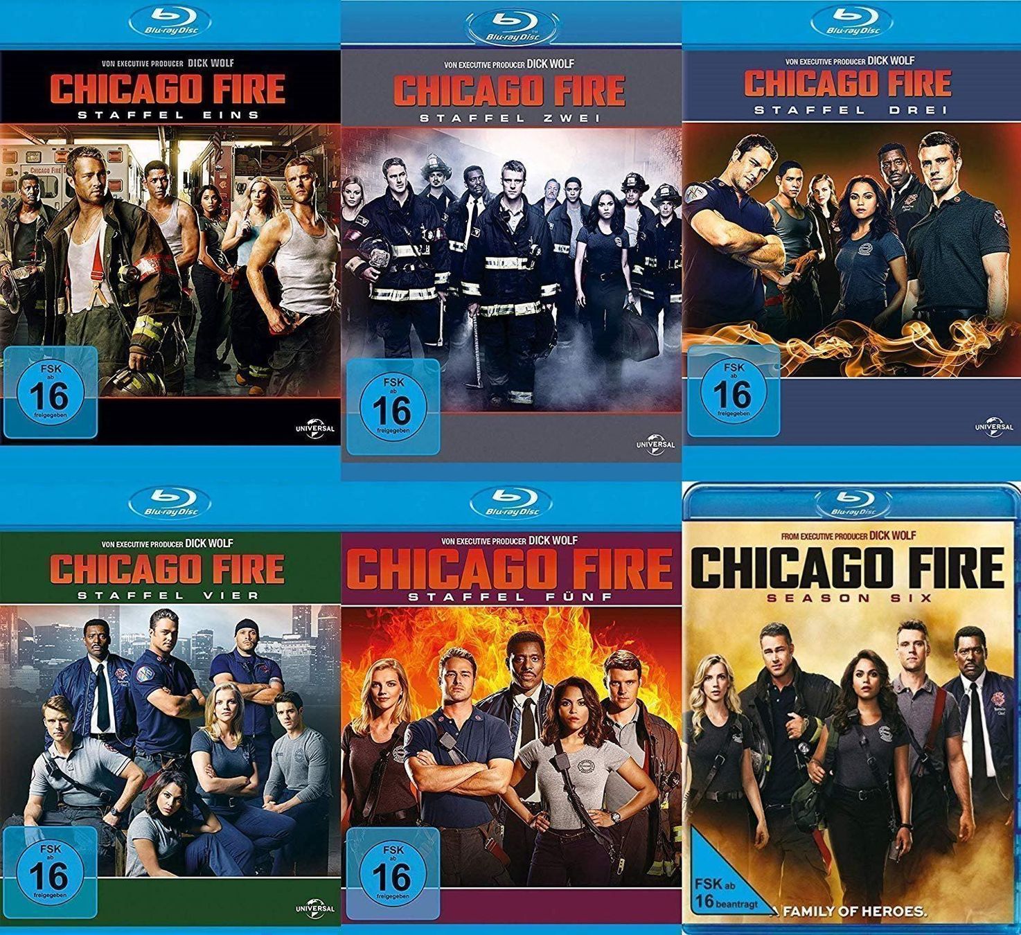 Tutti i DVDs: Chicago Fire  1+2+3+4+5+6 Blu-ray Set – Nuovo e nell'imballaggio originale da Eschen venduto da 33shaggy33