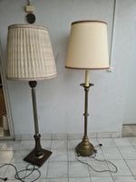 Lampadaires anciens deux lampes avec abat-jour