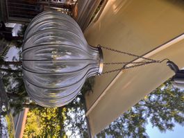 Vintage Glas Hängelampe / Pendelleuchte für Garten & Haus
