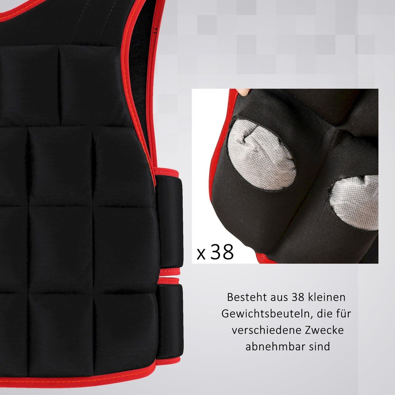 Hometrainer: HOMCOM 20kg Gewichtsweste doppel Gurten – Neu und originalverpackt aus Bottighofen von zaap 3