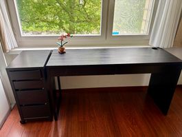 Ikea Micke Schreibtisch dunklebraun