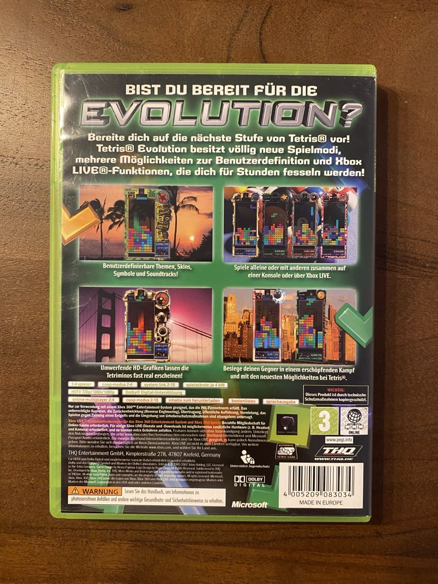 Microsoft Spiele: Tetris Evolution für Xbox 360 – Gebraucht aus Thunstetten von Virus_33 2