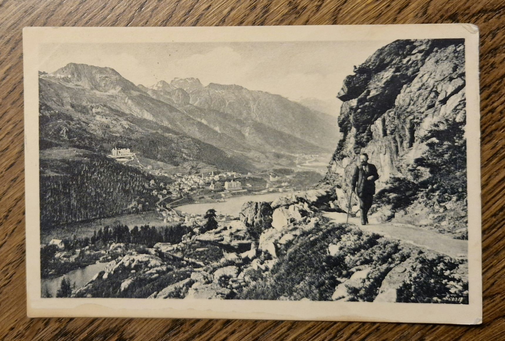 Cartoline postali: Blick v. Hahnensee auf St. Moritz-Bad und Dorf 1920 – Usato da Ebikon venduto da Donar50