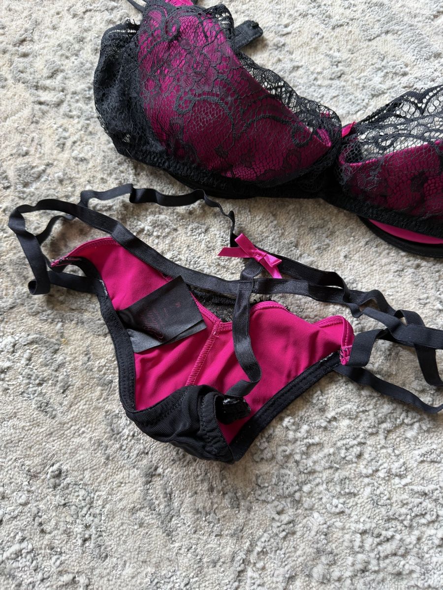 Hunkemöller Altra biancheria intima: Heisses Dessous-Set, schwarz/pink – Nuovo (secondo la descrizione) da Zurich venduto da kat_dcy5 1