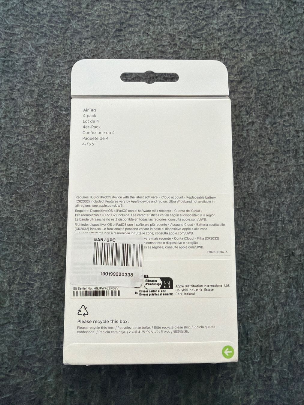 Apple Portachiavi: Apple AirTag 4er Pack Neu und Originalverpackt – Nuovo e nell'imballaggio originale da Emmenbrücke venduto da stark23 1
