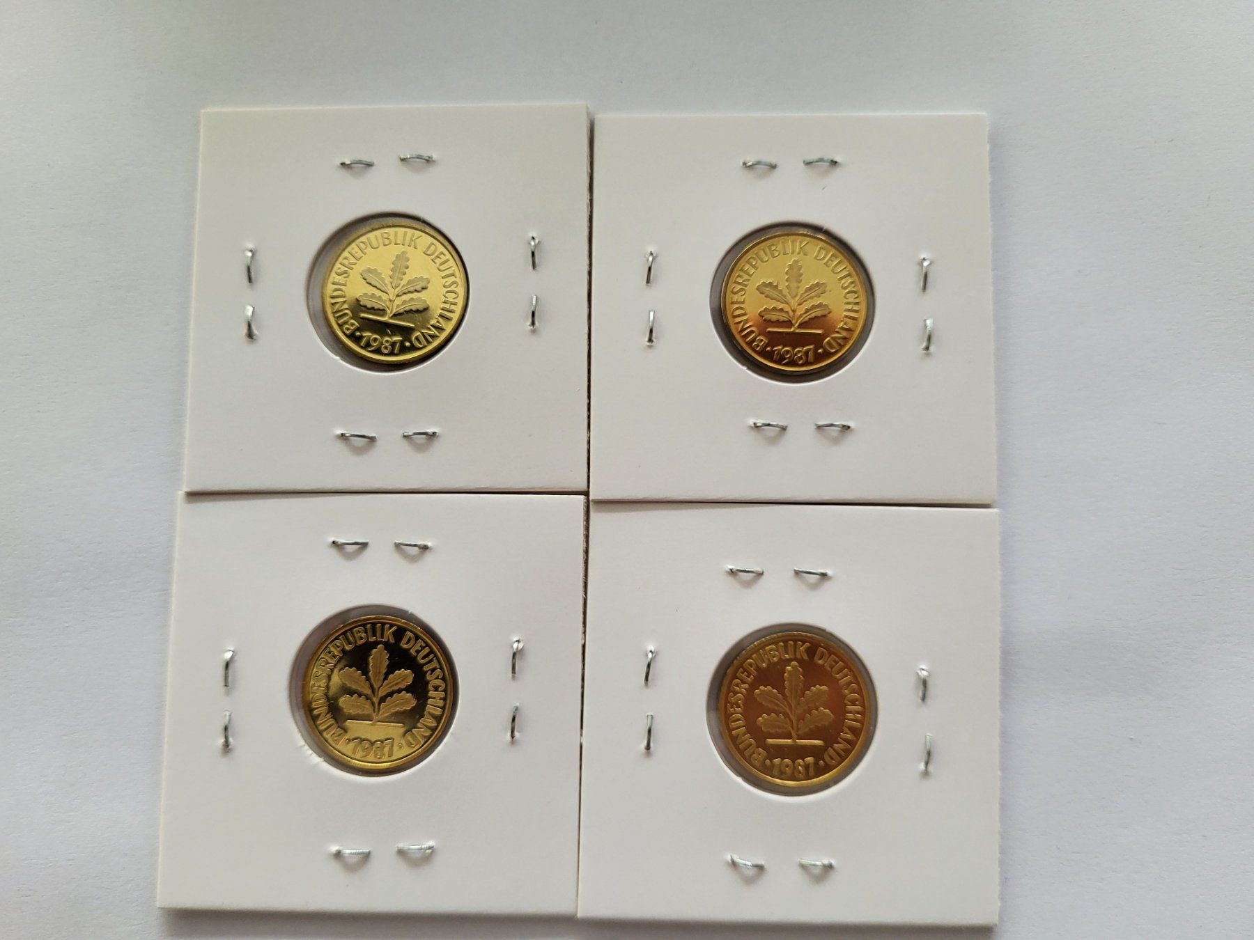 Alle Münzen: 5 Pfennig D-F-G-J 1987 PP – Neu (gemäss Beschreibung) aus Pravidondaz von LVtik 2