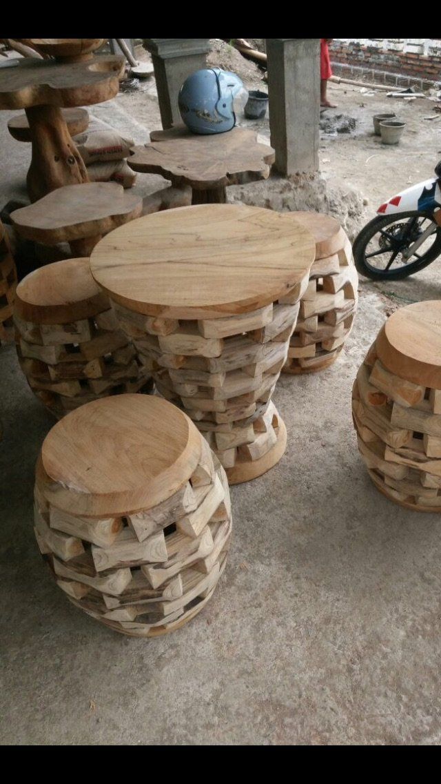 Set di tavolo e panche: SET Sitzgruppe Hocker Tisch Teak Holz Sitzmöbel Garnitur – Nuovo e nell'imballaggio originale da Daisendorf venduto da Wohn-Kult 5