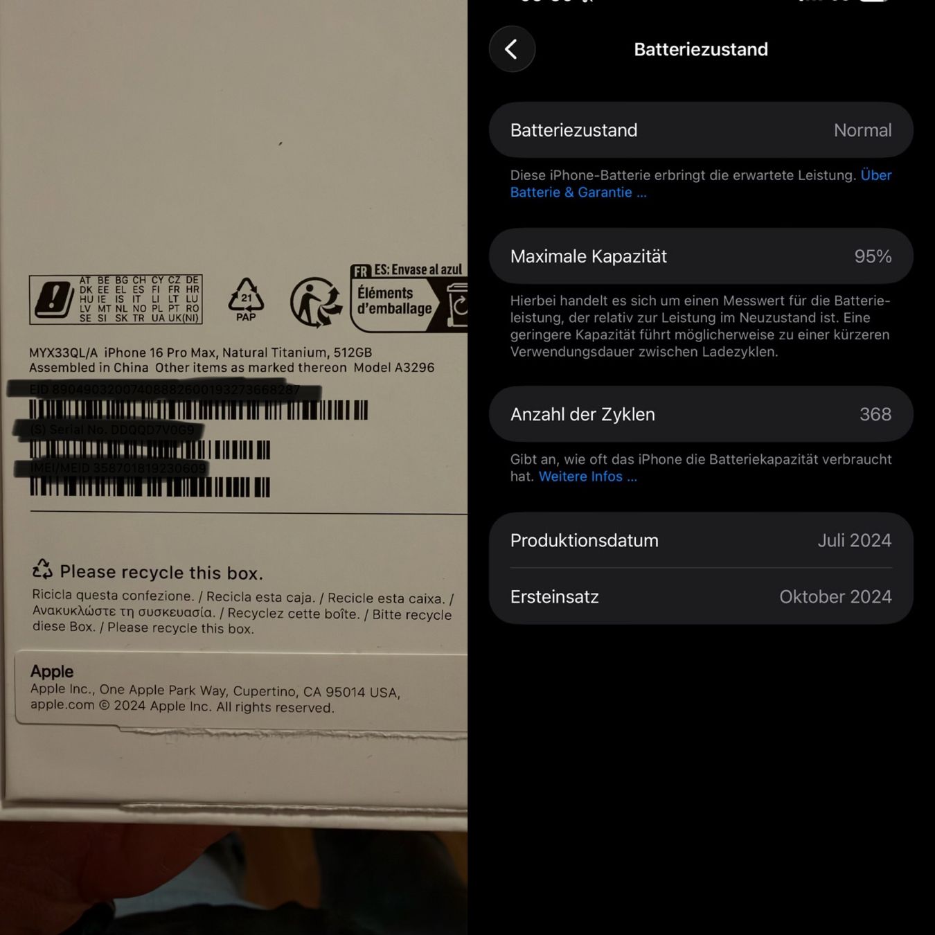 Apple Telefoni cellulari / Smartphones: Apple iPhone 16 Pro Max Natural Titanium 512GB – Usato da Brunnen venduto da Moona22 9