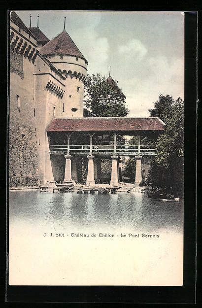 Cartes postales: Chillon, Chateau de Chillon-Le Pont Bern – D'occasion à Berlin par bartko-reher